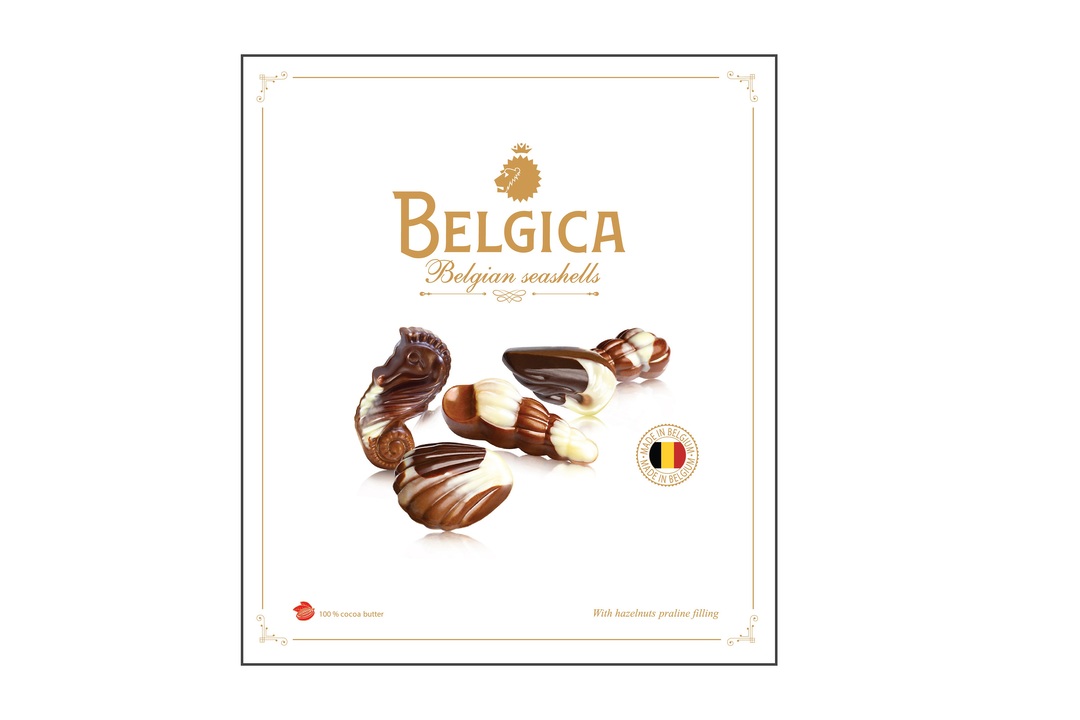

Конфеты шоколадные BELGICA Ракушки с начинкой пралине, 190 г