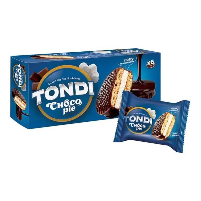 

Печенье-сэндвич Tondi Choco Pie бисквитное 6 шт. 180 г