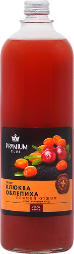 Морс PREMIUM СLUB Клюквенно-облепиховый  