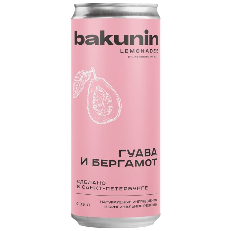 

Напиток газированный Bakunin гуава и бергамот, 330 мл