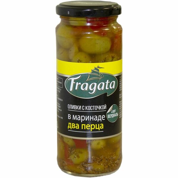 Оливки Fragata в маринаде Два перца 340 г