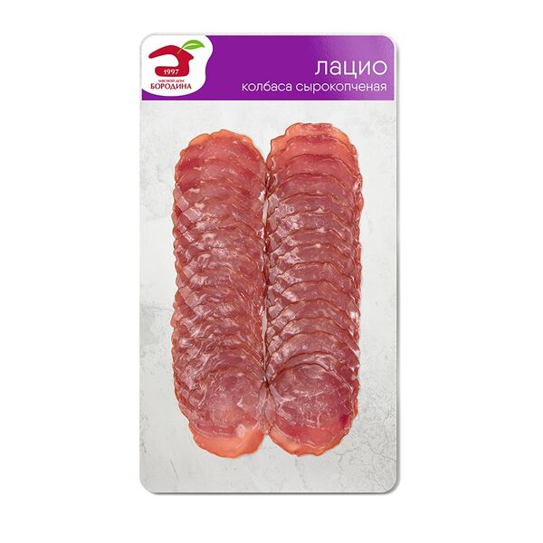 Колбаса Мясной Дом Бородина Лацио сырокопченая нарезка 70 г