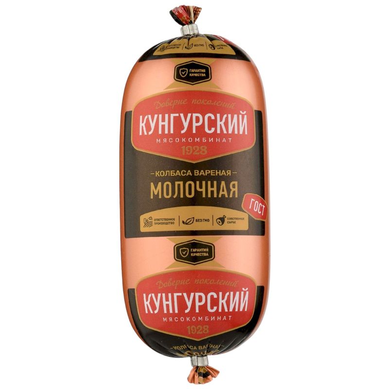 

Колбаса вареная Кунгурский мясокомбинат молочная гост 400 г