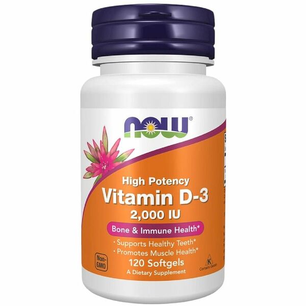 NOW Vitamin D-3 2000 UI капсулы 120 шт