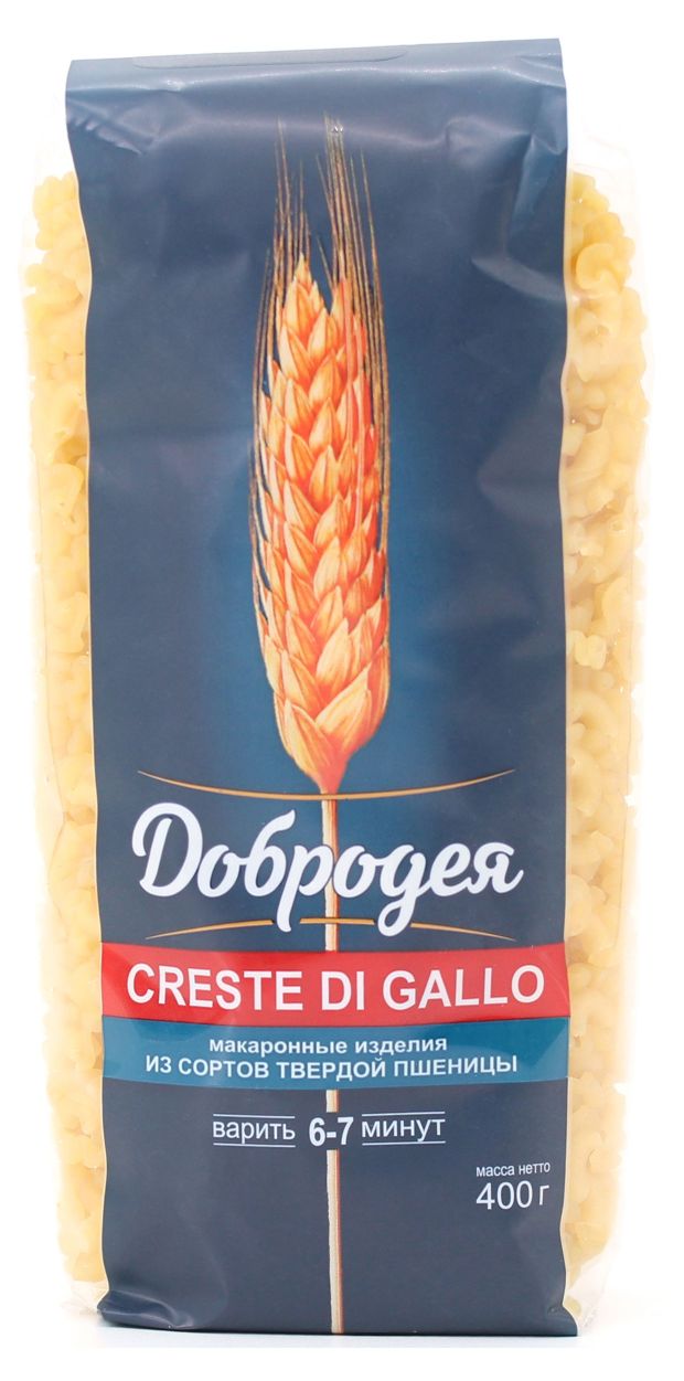 

Макаронные изделия Добродея Creste di gallo рожки 400 г