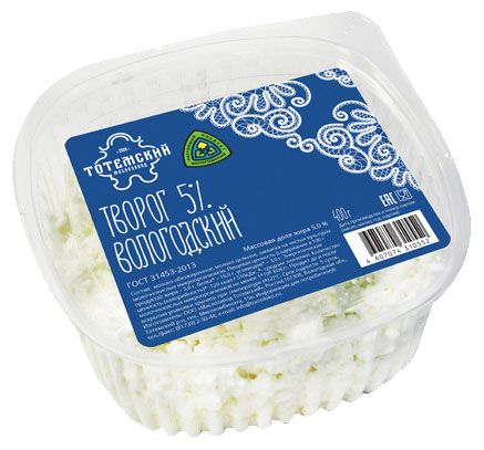 

Творог Тотемский 5% БЗМЖ, 400 г