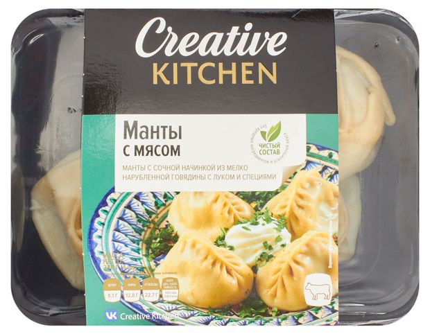 

Манты Creative Kitchen с мясом 240 г