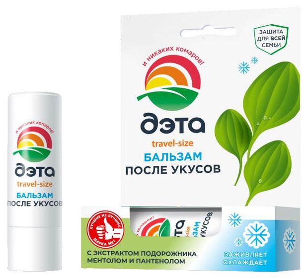 

Бальзам-карандаш ДЭТА Travel-size после укусов 4.2 г