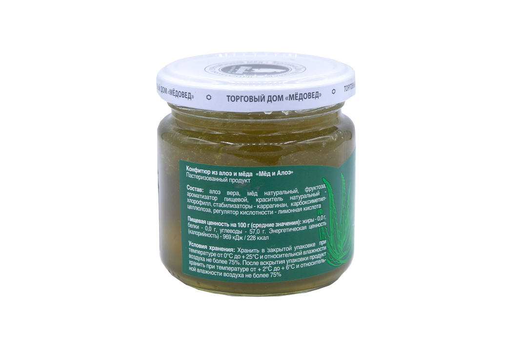 

Конфитюр Медовед из алоэ и меда 230 г