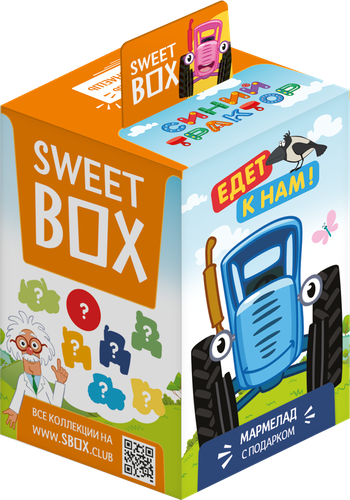 

Мармелад Sweet Box Синий трактор с подарком 10 г игрушка в ассортименте