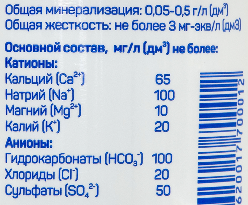

Вода минеральная Лебедушка негазированная 0.7 л