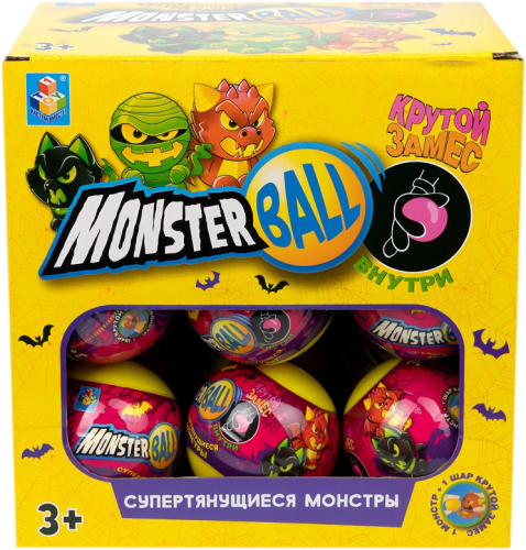 

Фигурки тянущиеся 1Toy Monster Ball 18 видов в ассортименте 1 шт.