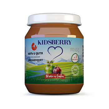 

Пюре Kidsberry яблоко, слива с 5 месяцев 100 г
