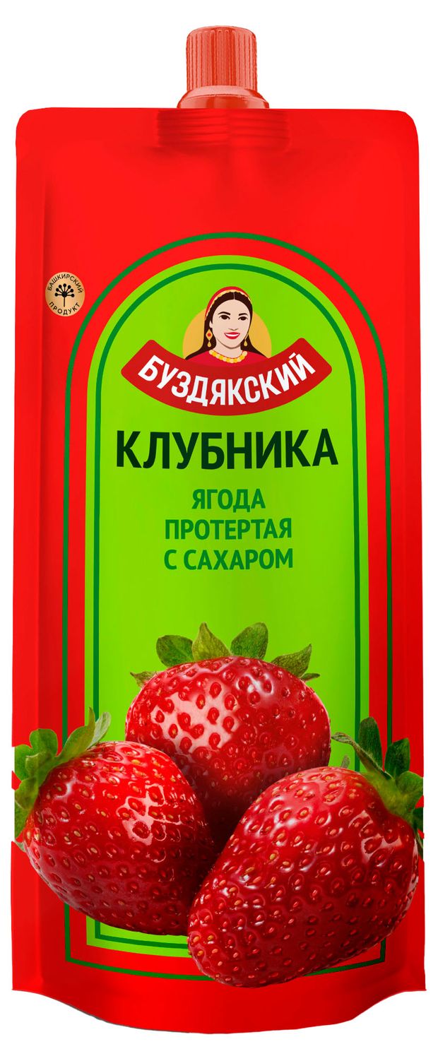 

Клубника Буздякский протертая с сахаром 280 г