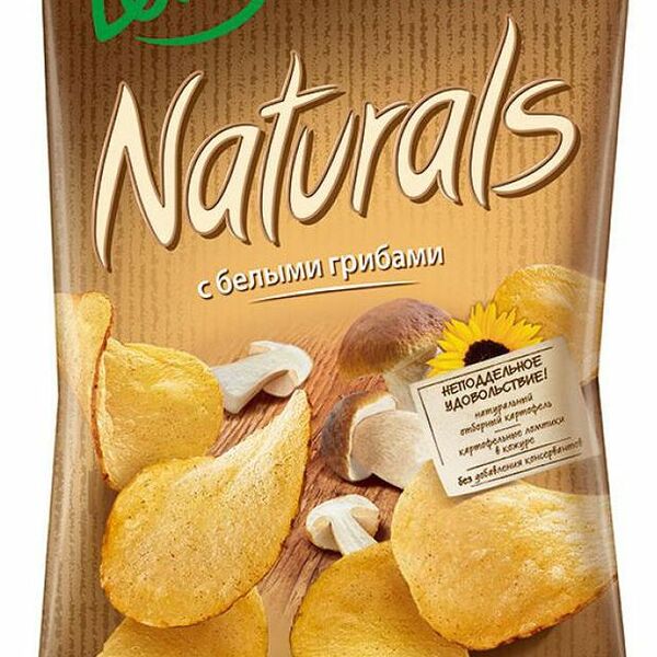 Чипсы картофельные Lorenz Naturals с белыми грибами, 100 г