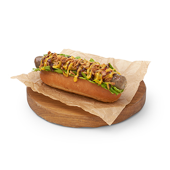 

Хот-дог Азбука Вкуса классический с пикантной колбаской из говядины, 200 г, Россия