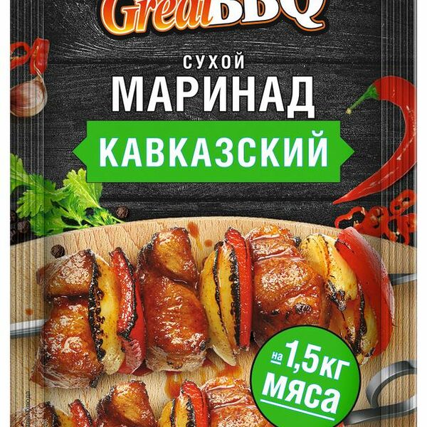 Маринад сухой Great BBQ Кавказский ТМ Айдиго