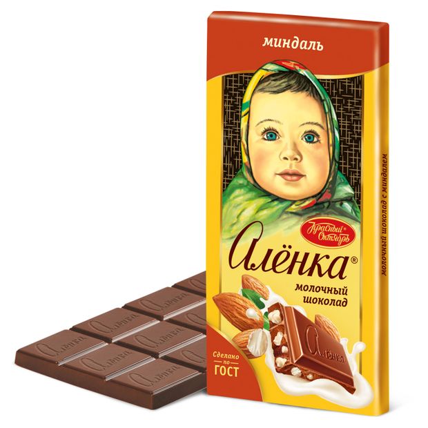 

Шоколад молочный Алёнка с миндалём 90 г