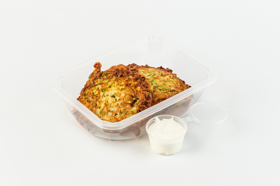 

Оладьи ВкусВилл из цукини со сметаной 260 г