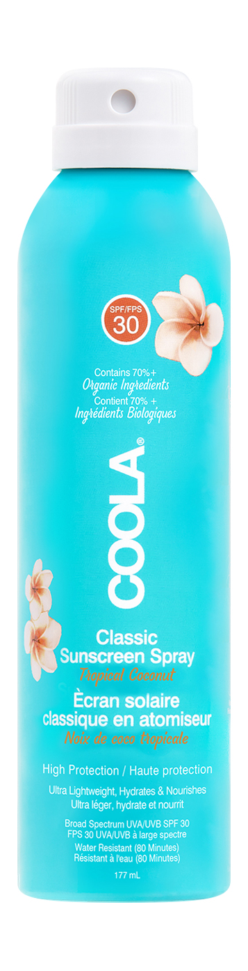 

Солнцезащитный спрей для тела Coola Classic Sunscreen Spray SPF 30 Tropical Coconut, 177 мл