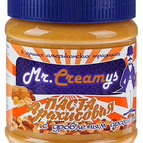 Паста арахисовая Mr.Creamys с дробленым арахисом 340 г