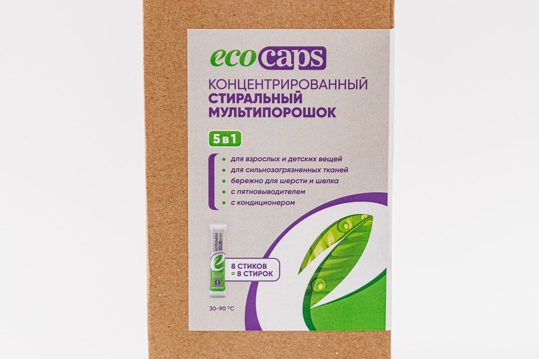 

Стиральный порошок концентрированный 5 в 1 8 стиков 245 г