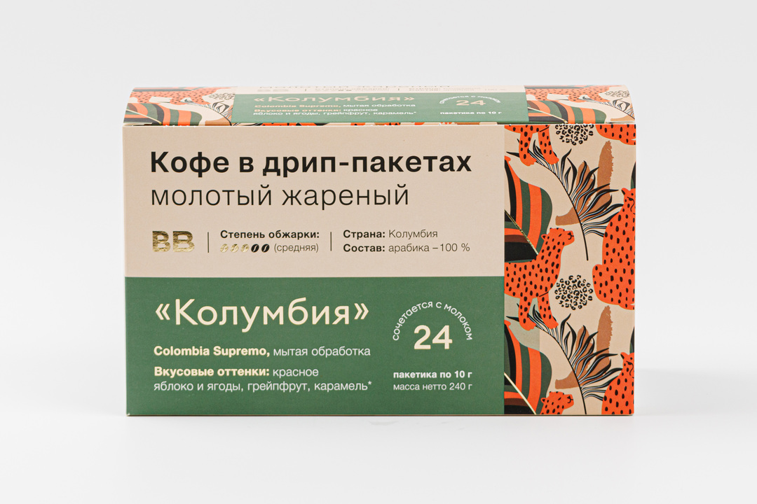 

Дрип-кофе ВкусВилл Колумбия 240 г