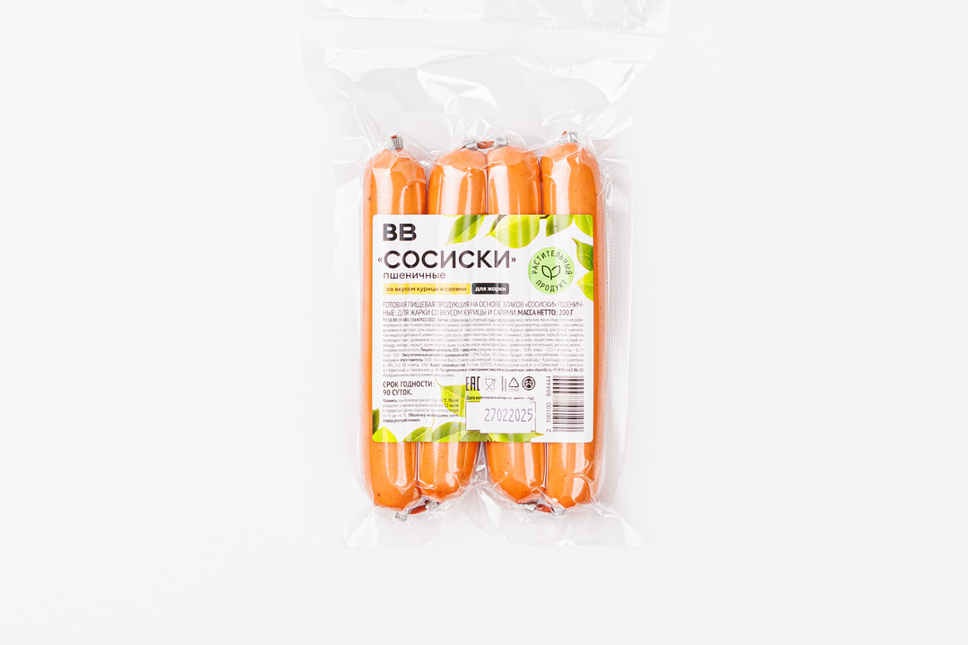 

Сосиски пшеничные ВкусВилл для жарки курица и салями 200 г