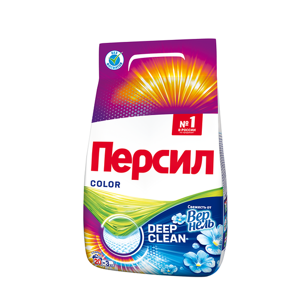  Стиральный порошок Персил Color Свежесть от Вернель для цветного белья, 3 кг (20 стирок)