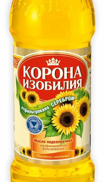 Масло подсолнечное Корона изобилия рафинированное Премиум 500 мл