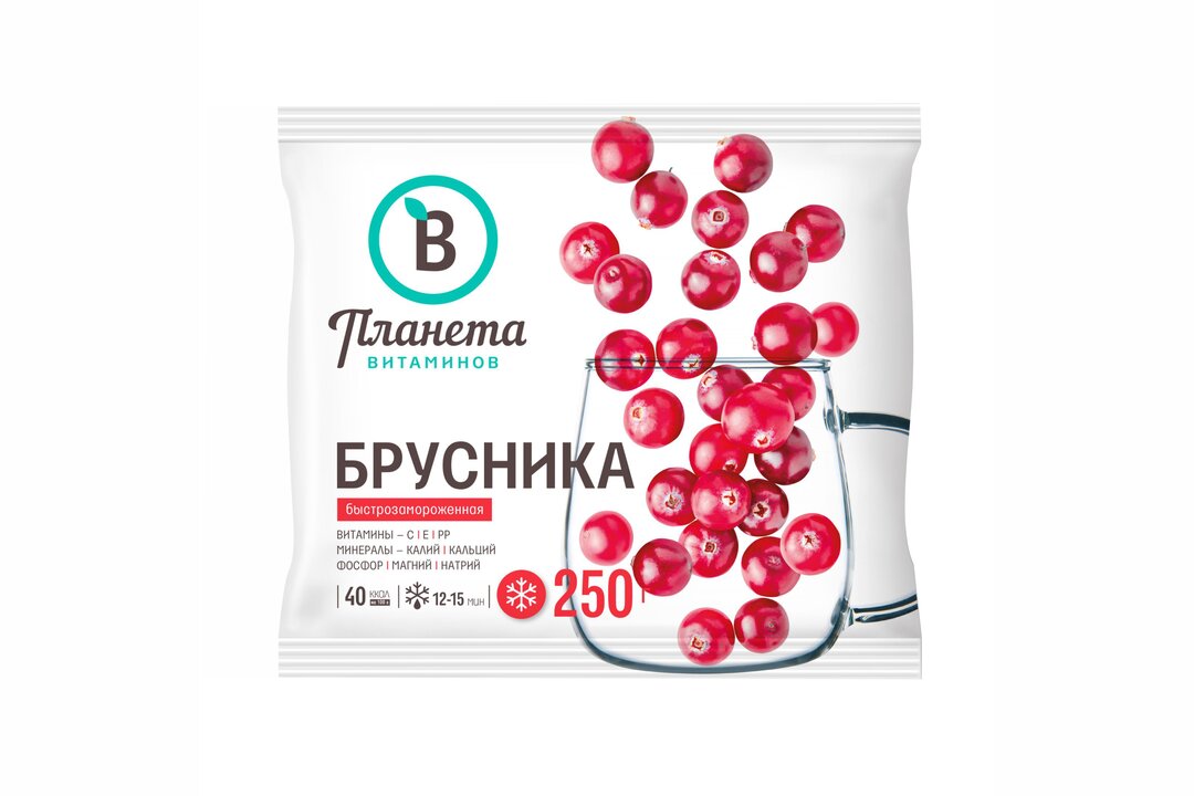 

Брусника Планета Витаминов замороженная 250 г