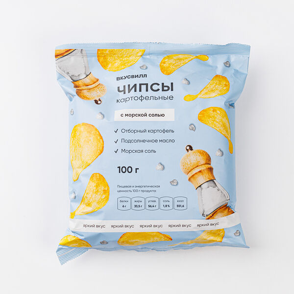 Чипсы картофельные с морской солью 100 г