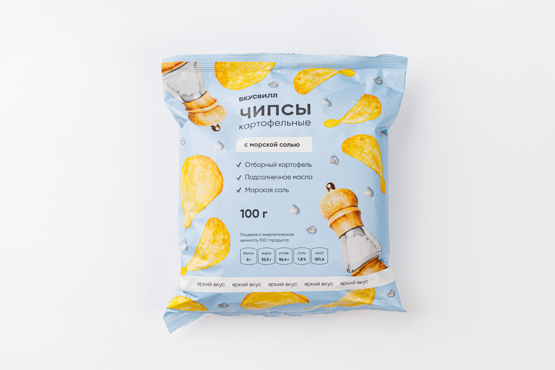 

Чипсы картофельные с морской солью 100 г