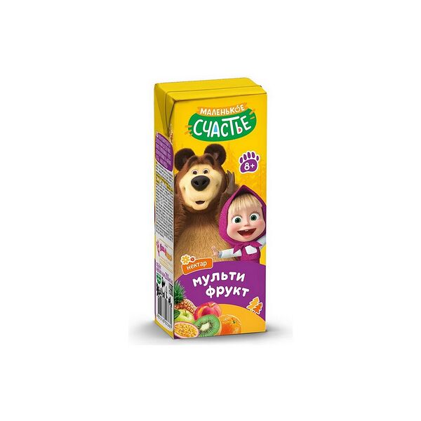 Нектар Маленькое счастье Маша и Медведь мультифрукт 0,2л ДП