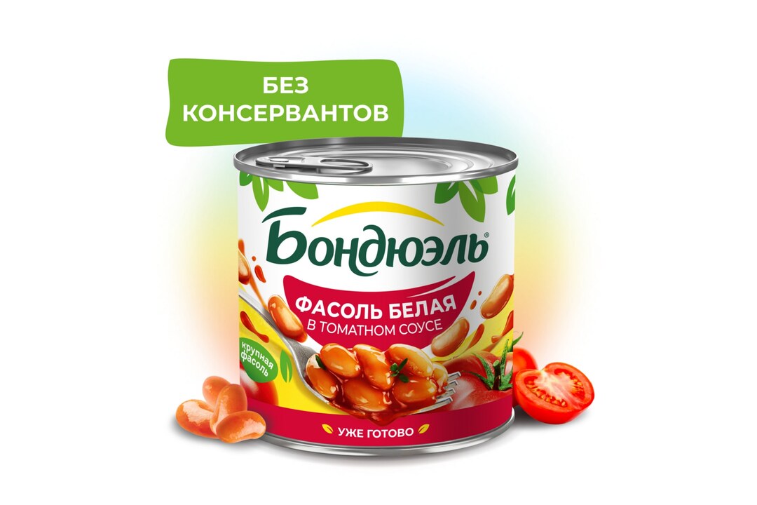 

Фасоль белая Бондюэль в томатном соусе 400 г