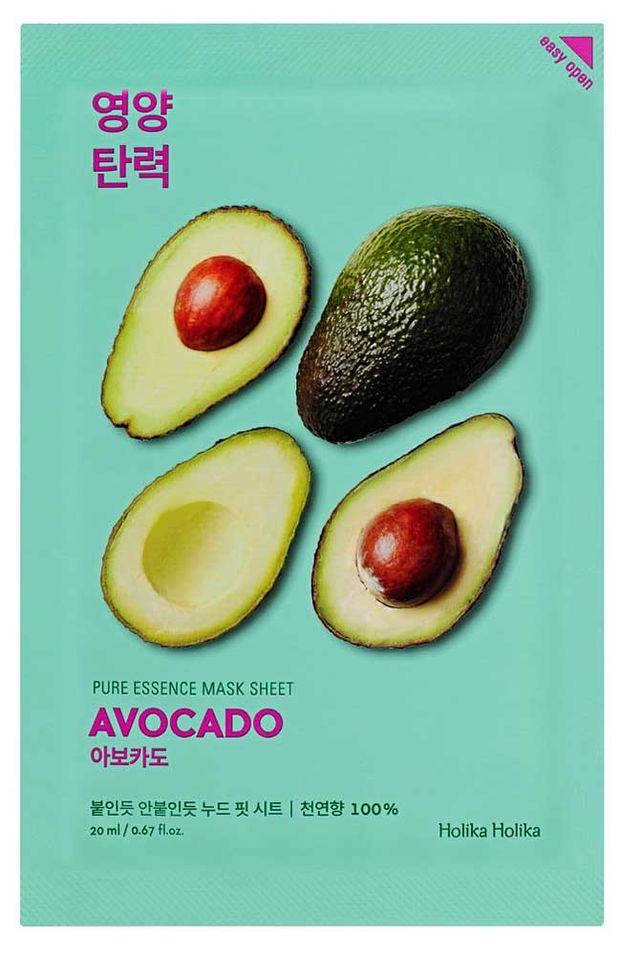 

Маска тканевая Holika Holika Pure Essence Avocado смягчающая объем в ассортименте