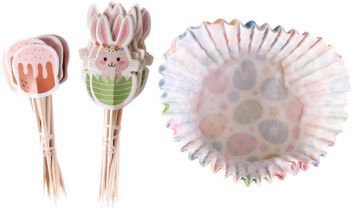 

Набор форм для выпечки Homeclub Easter 5х3 см + палочки 20 шт