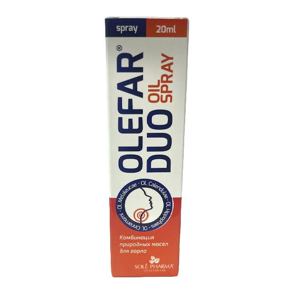 Olefar Duo спрей от горла 20мл