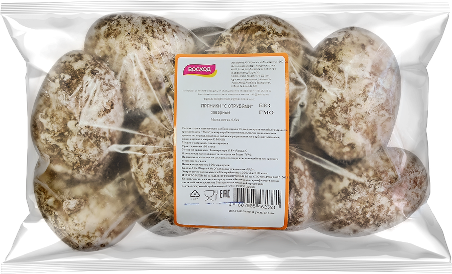 

Пряники Восход с отрубями, 500 г