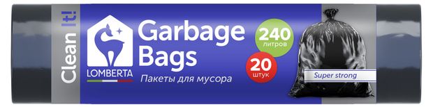 

Пакеты для мусора Lomberta 240 л, 20 шт.