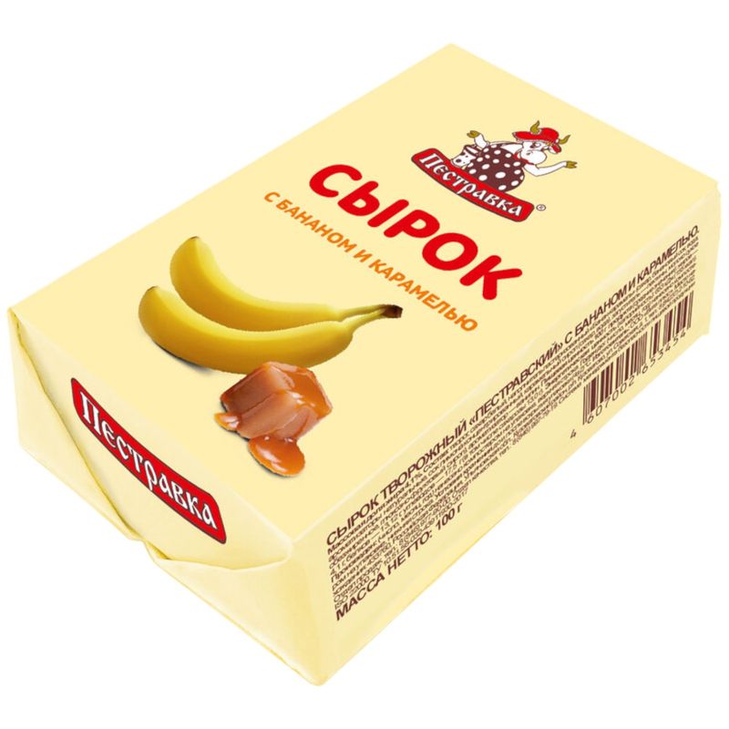 

Сырок Пестравка Пестравский творожный с бананом и карамелью 4.1% БЗМЖ 100 г