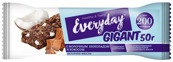 Батончик Everyday Gigant шоколад-кокос 50 г