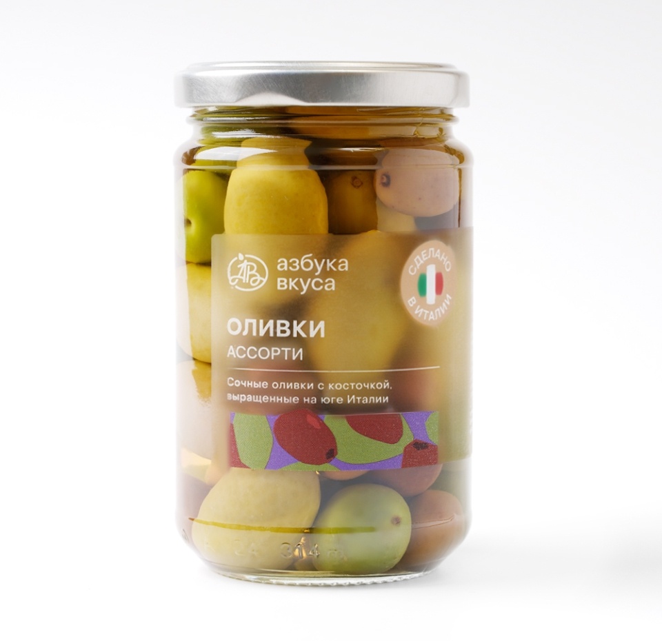 

Оливки ассорти, «Азбука вкуса», 290 г