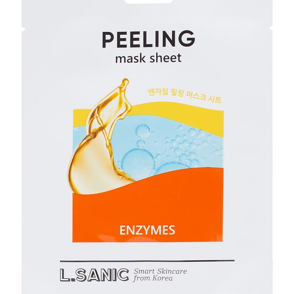 Маска тканевая L.Sanic Enzymes Peeling Mask Sheet с энзимами обновляющая, 25 мл