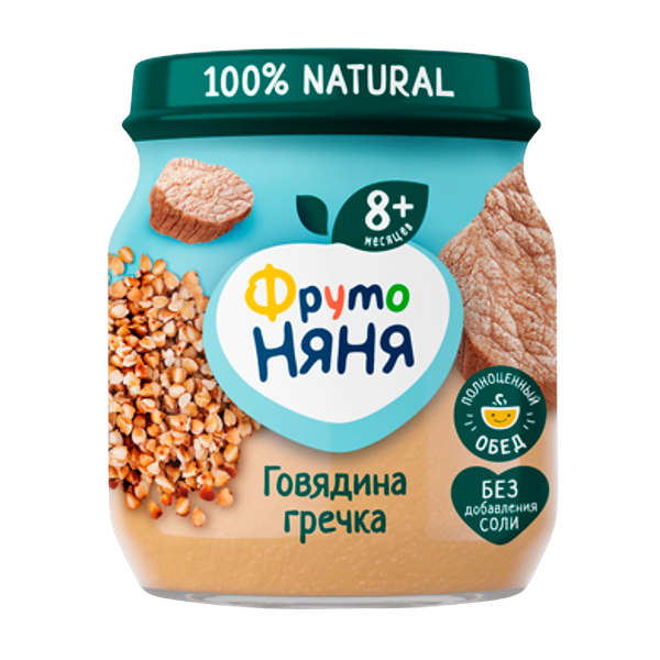 Пюре ФрутоНяня из говядины с гречкой и морковью 100 г