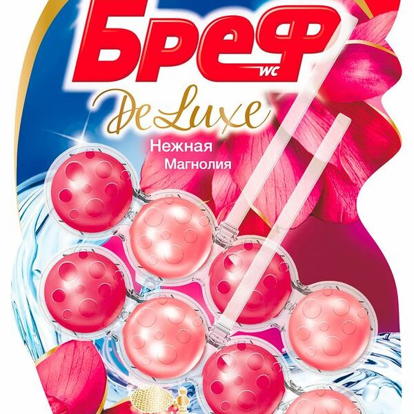 Средство чистящее для унитаза Bref Deluxe Нежная Магнолия 50 г х 2 шт