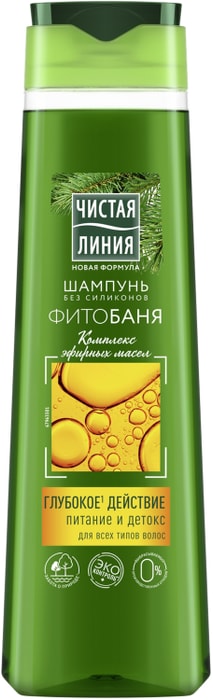 

Шампунь Чистая линия Фитобаня 400 мл