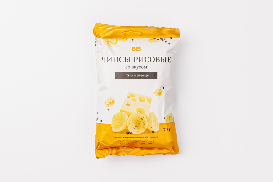 

Чипсы рисовые со вкусом Сыр и перец 70 г