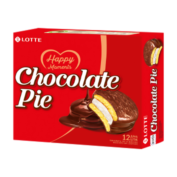 Печенье Lotte Chocolate Pie бисквит с мягкой начинкой 336 г