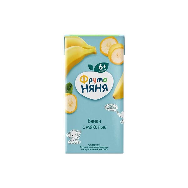 Нектар ФрутоНяня банан с мякотью 0,2л ДП